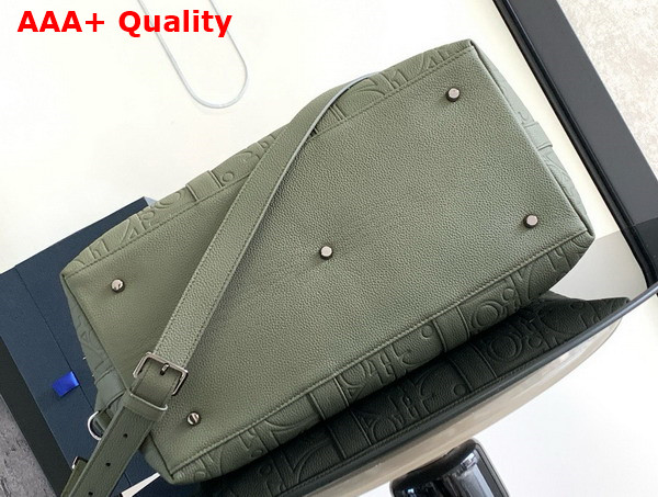 Dior Weekender 40 Green Dior Gravity Leather and Green Grained Calfskin Replica