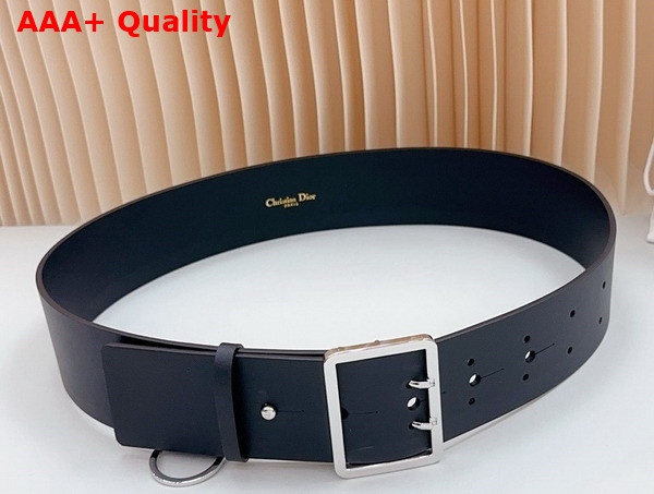 Dior Wide Belt in Black Calfskin Replica