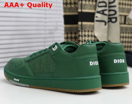 Dior World Tour B27 Low Top Sneaker Green Dior Oblique Galaxy Calfskin with Smooth Calfskin and Suede Replica