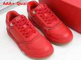 Dior World Tour B27 Low Top Sneaker Red Dior Oblique Galaxy Calfskin with Smooth Calfskin and Suede Replica