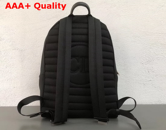 Dior X Kaws Black Nylon Backpack with Blue Dior Logo Replica