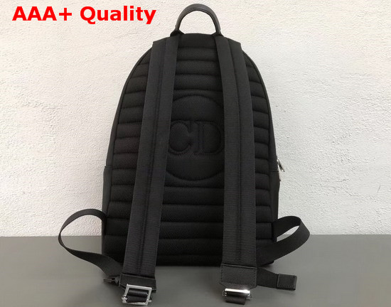 Dior X Kaws Black Nylon Backpack with Pink Dior Logo Replica