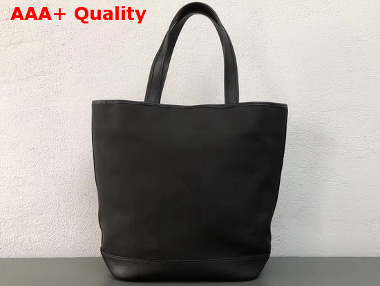 Dior X Kaws Tote in Black Nylon with Blue Dior Logo Replica