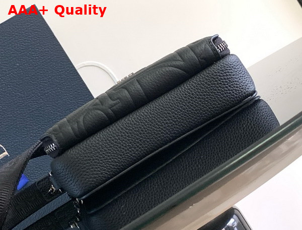 Dior Zipped Pouch with Strap in Black Dior Gravity Leather Replica