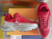 Dior and Lewis Hamilton B44 Blade Sneaker Limited and Numbered Edition Gradient Red and Silver Tone Mesh with Gradient Red and Silver Tone Technical Fabric Replica
