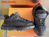 Dior and Lewis Hamilton Dior Snow Derby Shoe Limited and Numbered Edition Black Technical Mesh and Black Leather Effect Technical Fabric Replica