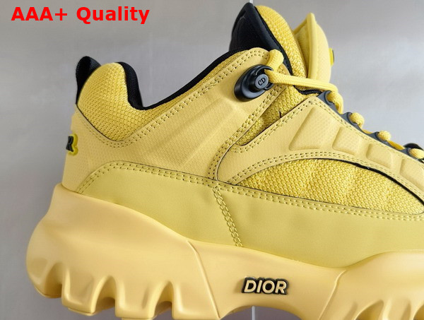 Dior and Lewis Hamilton Dior Snow Derby Shoe Limited and Numbered Edition Yellow Technical Mesh and Yellow Leather Effect Technical Fabric Replica