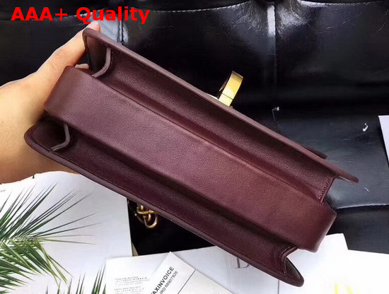 Dior21st Flap Bag in Burgundy Lambskin Replica