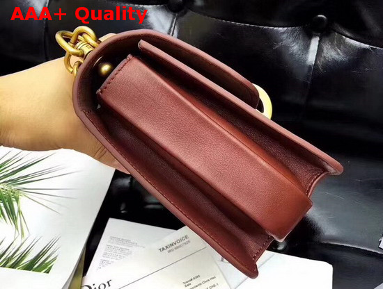 Dior21st Flap Bag in Dark Red Lambskin Replica