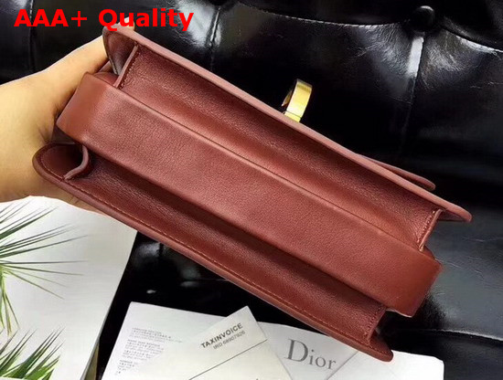 Dior21st Flap Bag in Dark Red Lambskin Replica