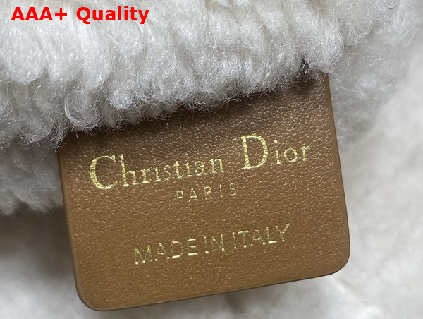 DiorAlps Medium Dior Toujours Vertical Tote Bag in Bige Macrocannage Suede Calfskin and Ecru Merino Wool Replica