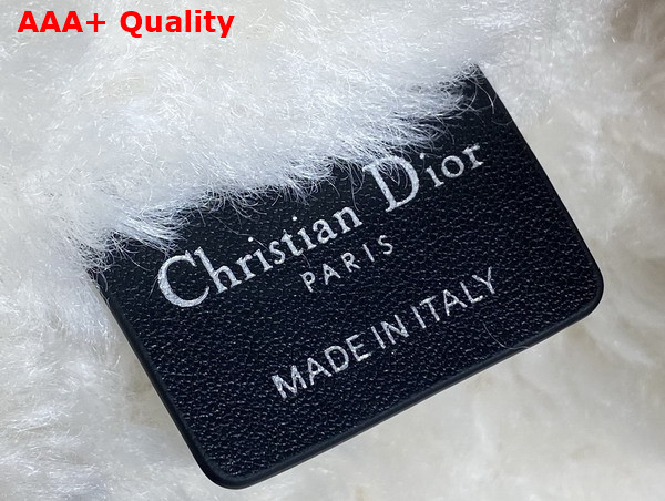 DiorAlps Small Dior Toujours Bag in Black Macrocannage Crinkled Calfskin and Merino Wool Replica