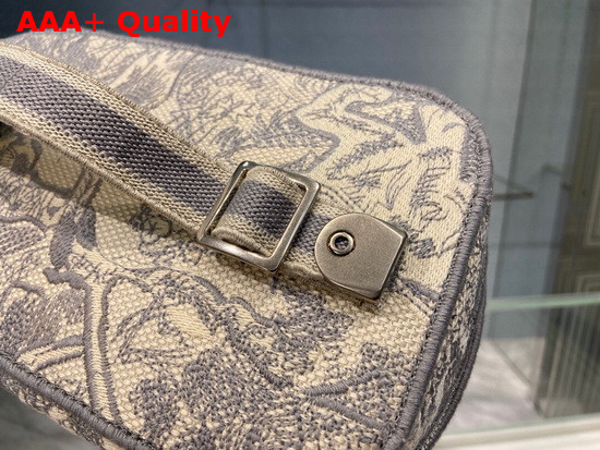 DiorTravel Vanity Case Gray Toile de Jouy Embroidery Replica