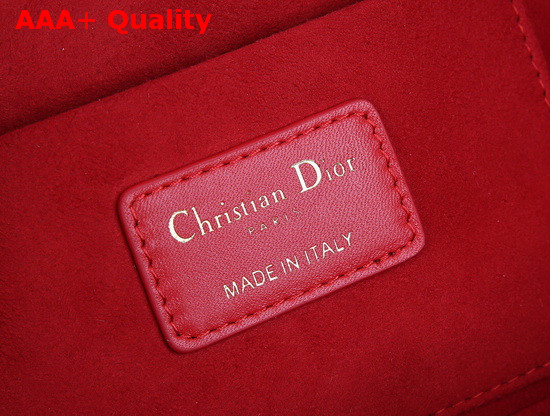 DiorTravel Vanity Case in Bright Red Cannage Lambskin Replica