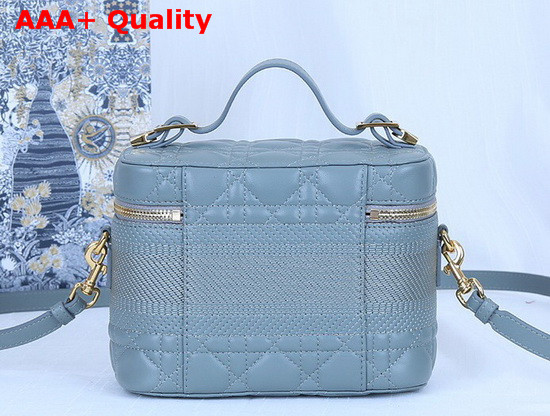 DiorTravel Vanity Case in Cloud Blue Cannage Lambskin Replica