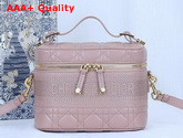 DiorTravel Vanity Case in Pink Cannage Lambskin Replica
