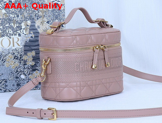 DiorTravel Vanity Case in Pink Cannage Lambskin Replica