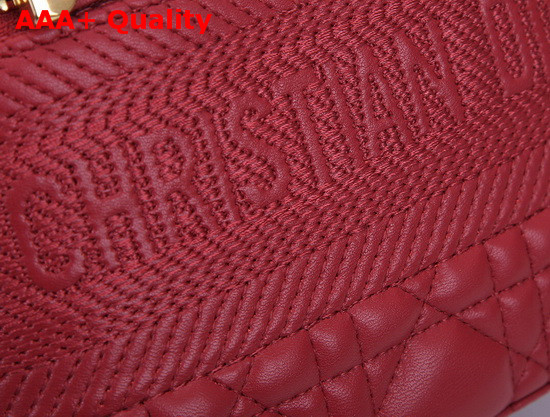 DiorTravel Vanity Case in Red Cannage Lambskin Replica