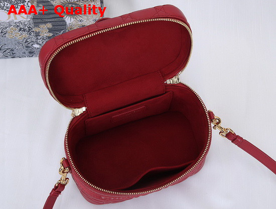 DiorTravel Vanity Case in Red Cannage Lambskin Replica