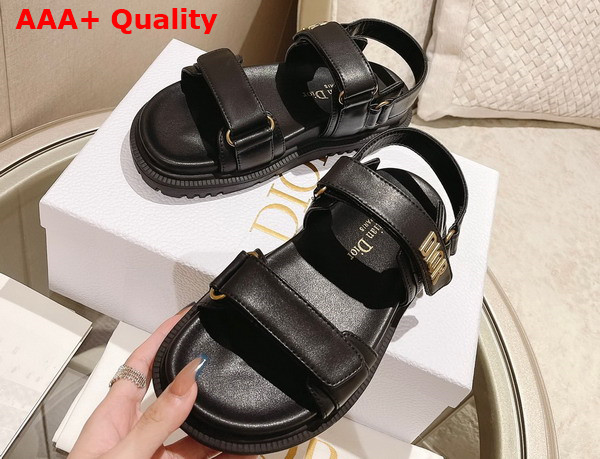 Dioract Sandal Black Lambskin Replica