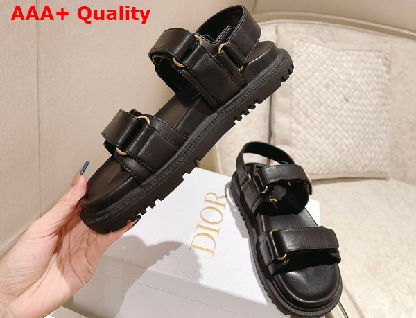 Dioract Sandal Black Lambskin Replica