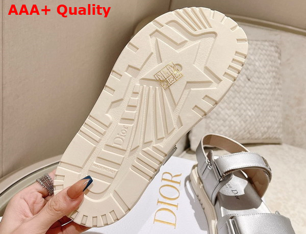Dioract Sandal Gold Tone Shiny Laminated Calfskin Replica