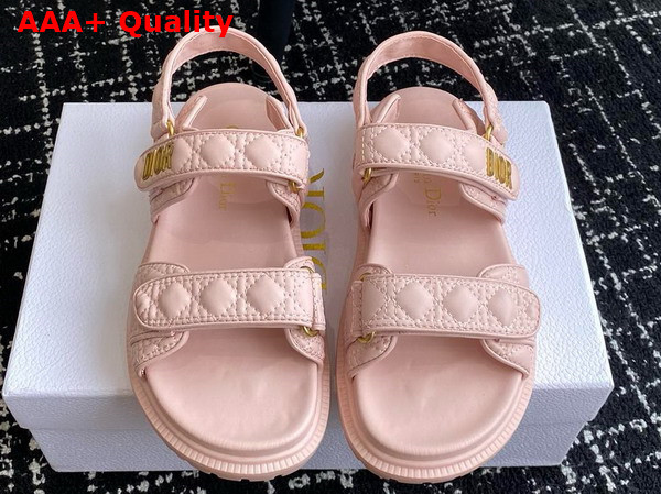 Dioract Sandal Rose Quartz Quilted Cannage Calfskin Replica