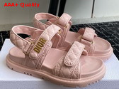 Dioract Sandal Rose Quartz Quilted Cannage Calfskin Replica