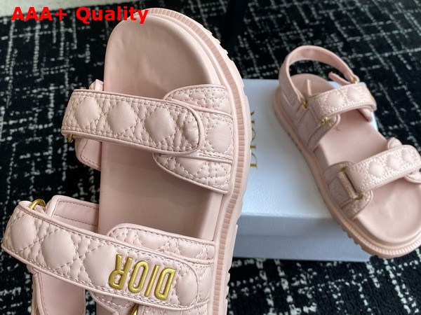 Dioract Sandal Rose Quartz Quilted Cannage Calfskin Replica