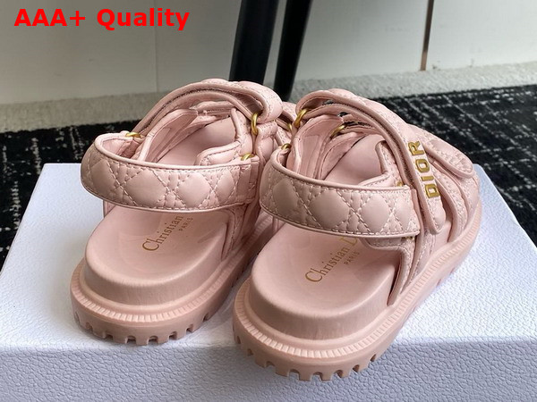 Dioract Sandal Rose Quartz Quilted Cannage Calfskin Replica