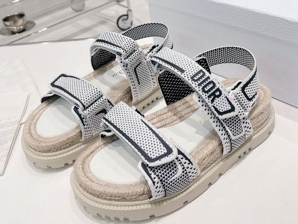 Dioract Sandal White and Black Technical Mesh and Rubber Replica