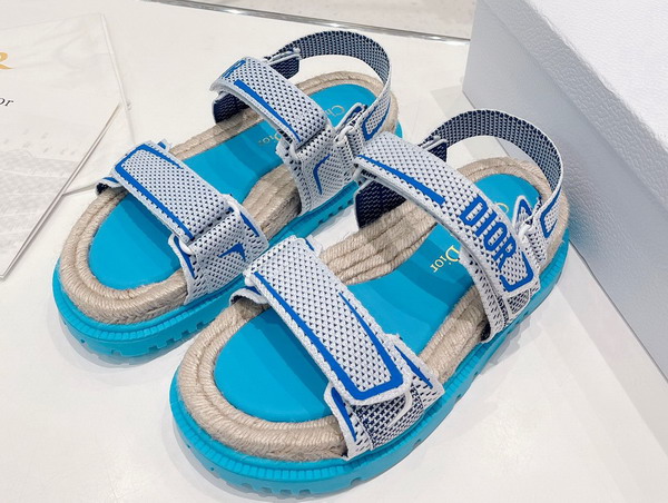 Dioract Sandal White and Bright Blue Technical Mesh and Rubber Replica