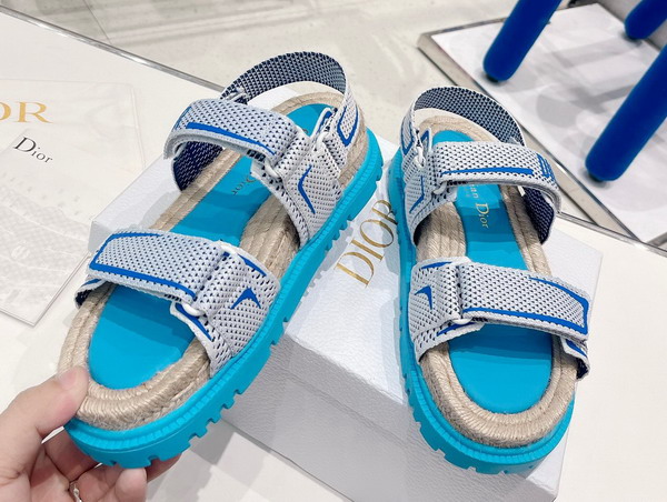 Dioract Sandal White and Bright Blue Technical Mesh and Rubber Replica