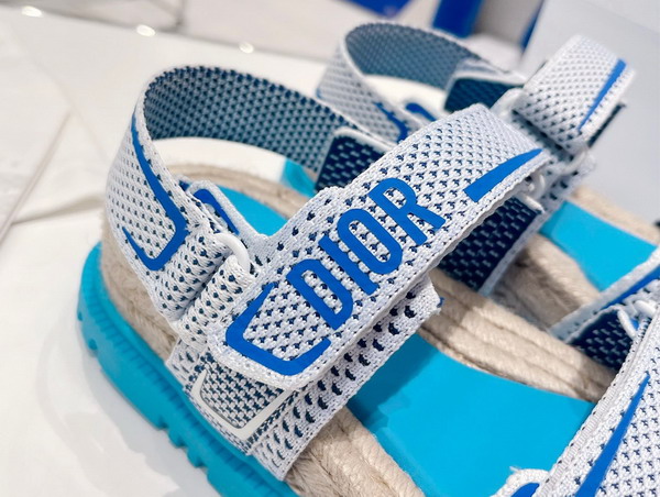 Dioract Sandal White and Bright Blue Technical Mesh and Rubber Replica