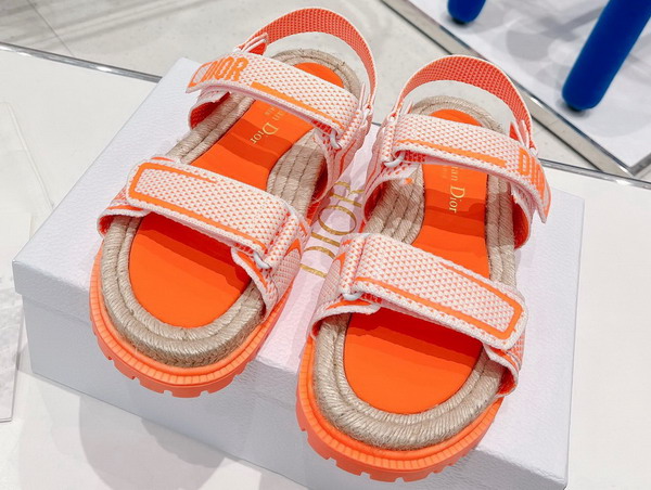 Dioract Sandal White and Bright Orange Technical Mesh and Rubber Replica