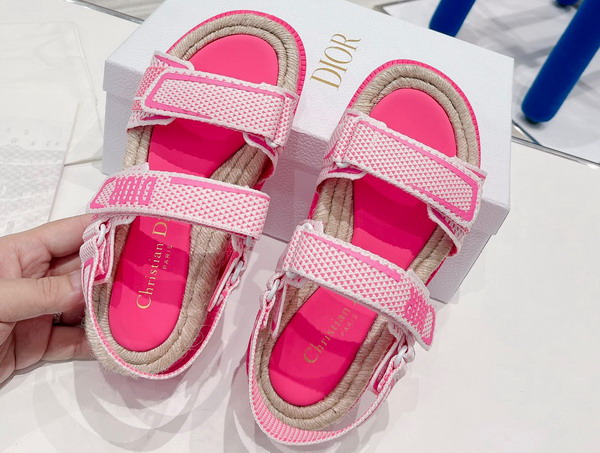 Dioract Sandal White and Bright Pink Technical Mesh and Rubber Replica