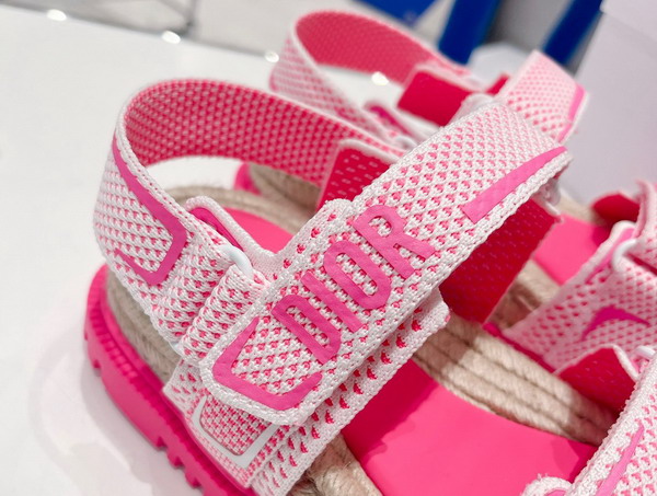 Dioract Sandal White and Bright Pink Technical Mesh and Rubber Replica