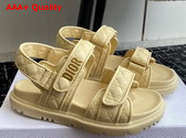 Dioract Sandal Yellow Quilted Cannage Calfskin Replica