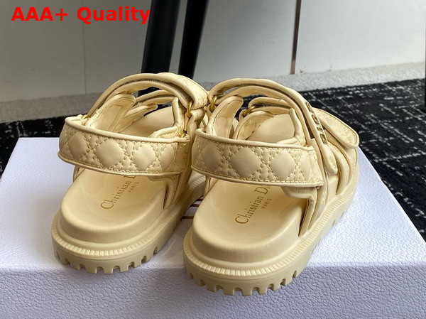 Dioract Sandal Yellow Quilted Cannage Calfskin Replica