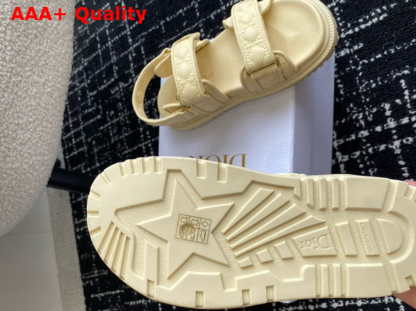 Dioract Sandal Yellow Quilted Cannage Calfskin Replica