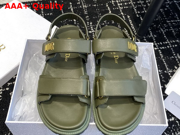 Dioract Sandal in Green Lambskin Replica