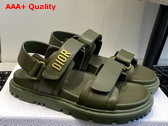 Dioract Sandal in Green Lambskin Replica