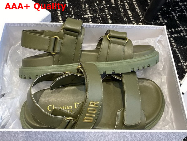 Dioract Sandal in Green Lambskin Replica