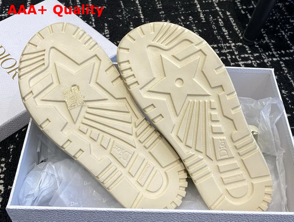 Dioract Sandal in Latte Lambskin Replica