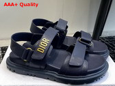 Dioract Sandal in Pastel Midnight Blue Lambskin Replica