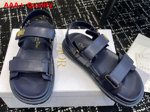 Dioract Sandal in Pastel Midnight Blue Lambskin Replica