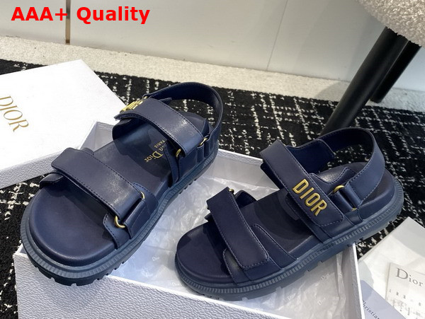 Dioract Sandal in Pastel Midnight Blue Lambskin Replica