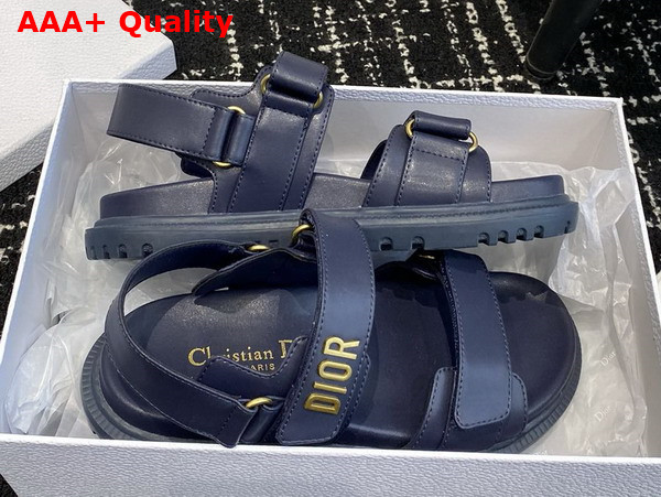 Dioract Sandal in Pastel Midnight Blue Lambskin Replica