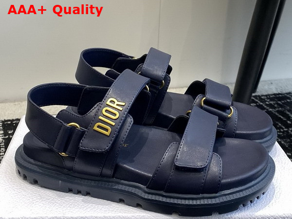 Dioract Sandal in Pastel Midnight Blue Lambskin Replica