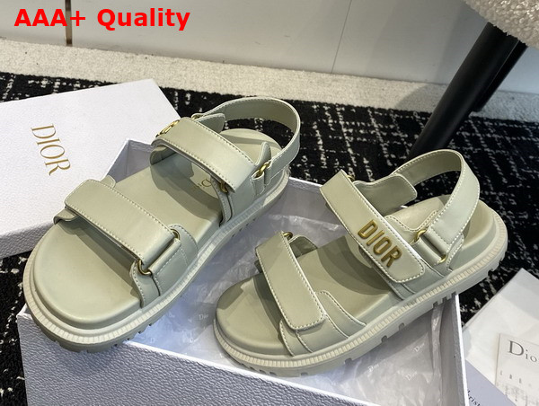 Dioract Sandal in Pastel Peyote Green Lambskin Replica